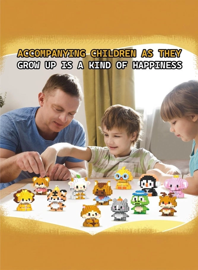 Mini Animal Micro Building Blocks - 12pcs