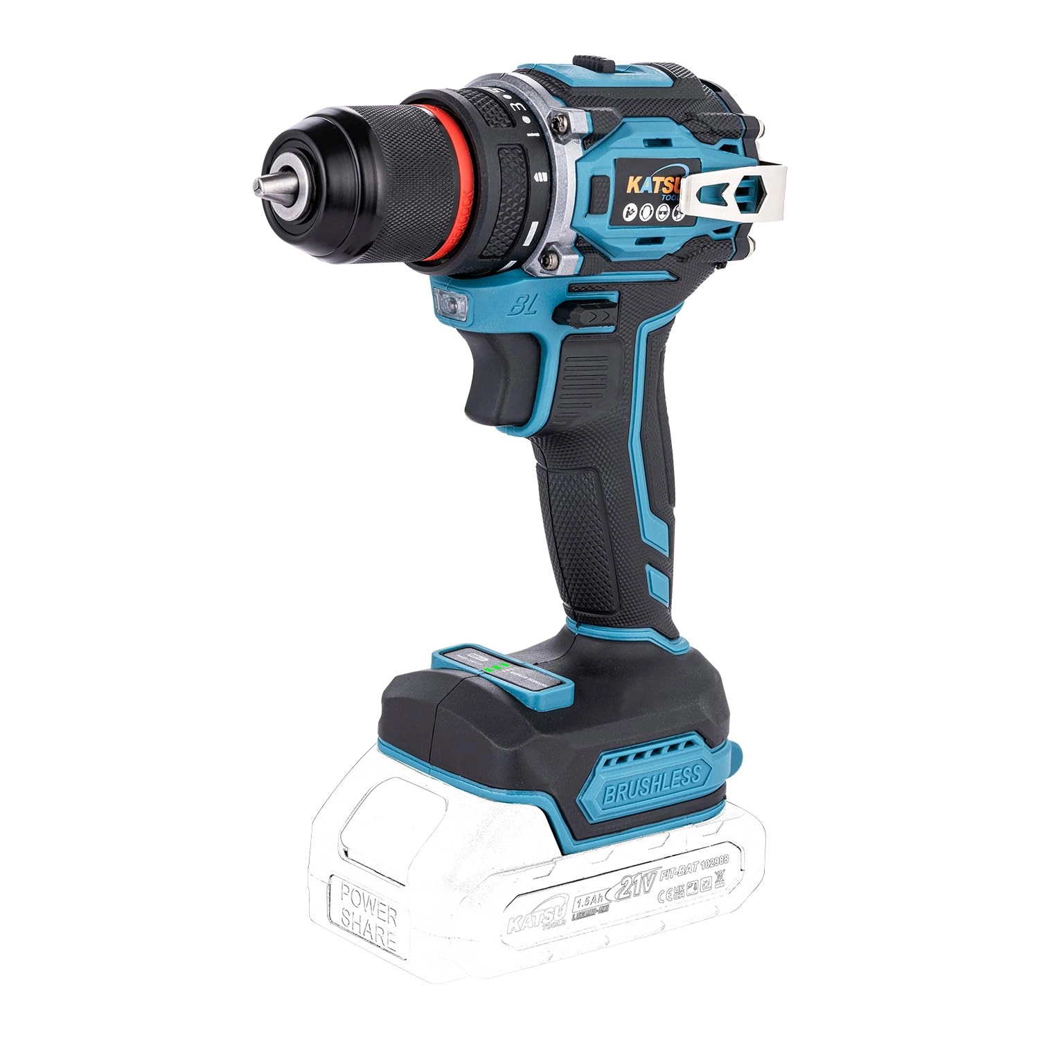 KATSU Tools FIT-BAT - 21V Brushless Cordless Drill Driver