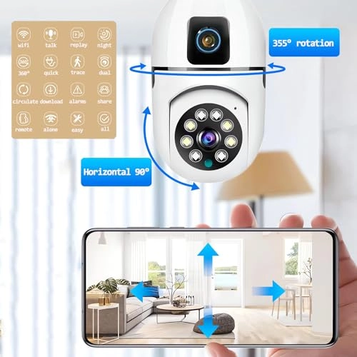 Light Bulb Security Camera 1080P