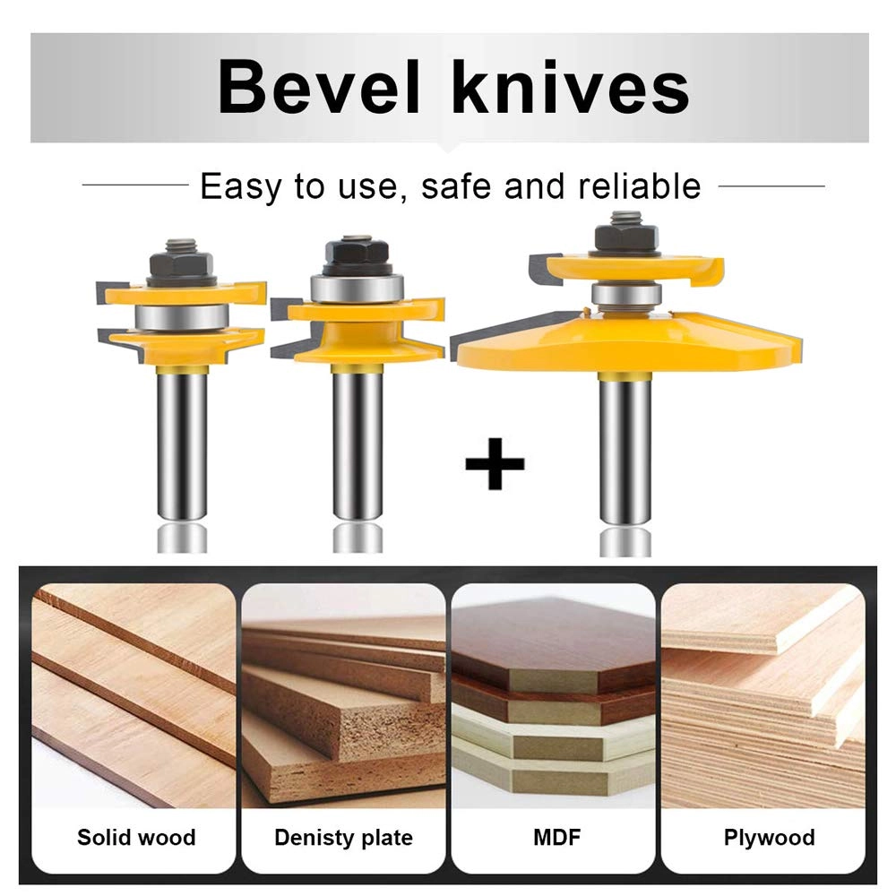 Router Bit Set - 1/2-Inch Shank 3 PCS