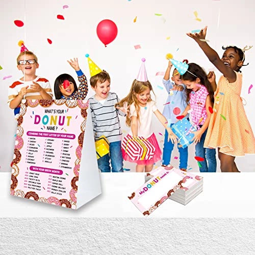 What's Your Donut Name Game Sign - 30 psc Baby Shower