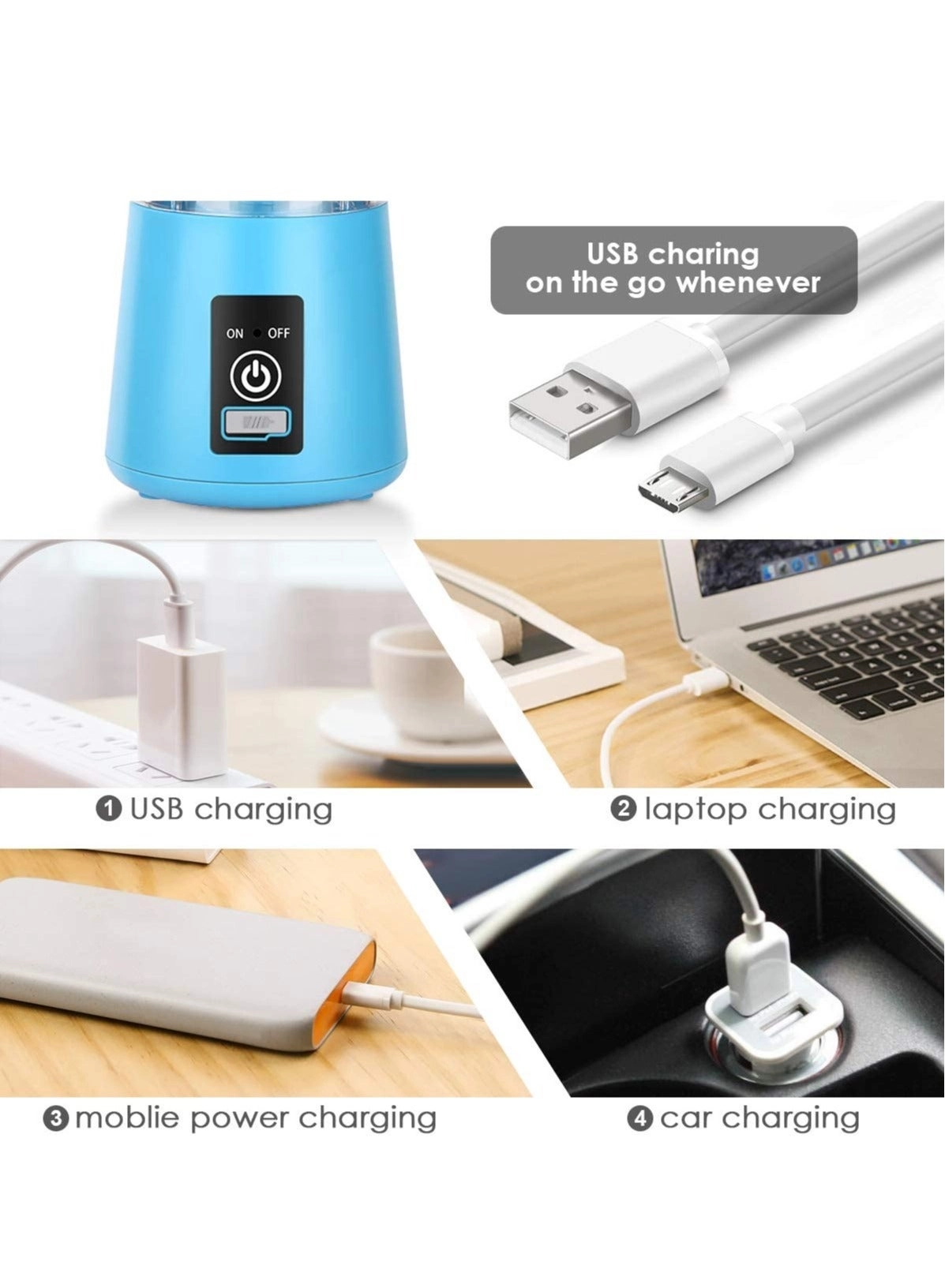 Portable Blender - USB Rechargeable Personal Size
