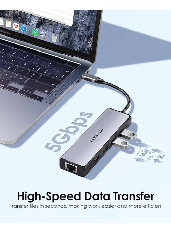 USB C Hub - 4K HDMI Gigabit Ethernet 3 USB 3.0