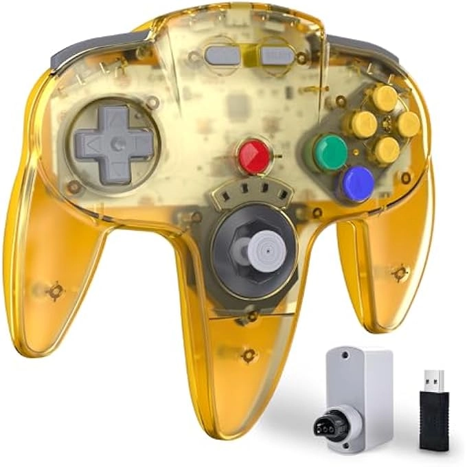 N64 CONTROLLER - KLARES GELB KLARES ROT Pack