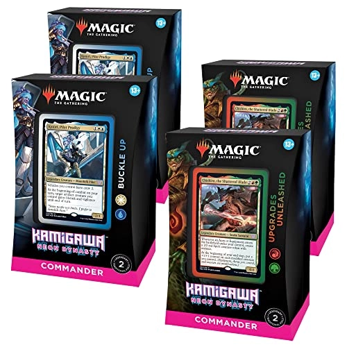 Magic: The Gathering: Kamigawa: Neon Dynasty Commander Decks - Buckle Up + Upgrades Unleashed