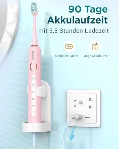 Y05U - 8 Toothbrush Heads 90 Days Battery Life 5 Brushing Modes