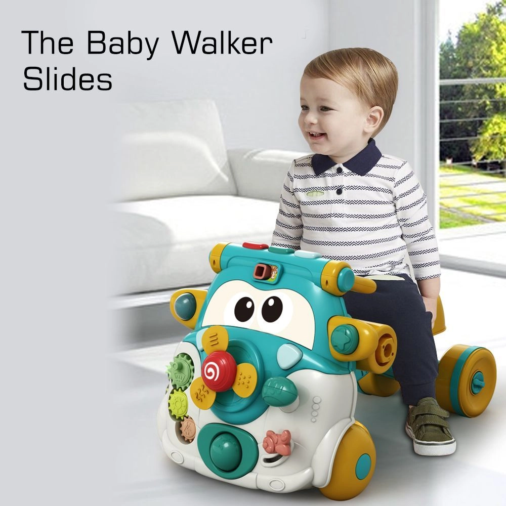 3 in 1 Baby Walker - Green Musical keyboard