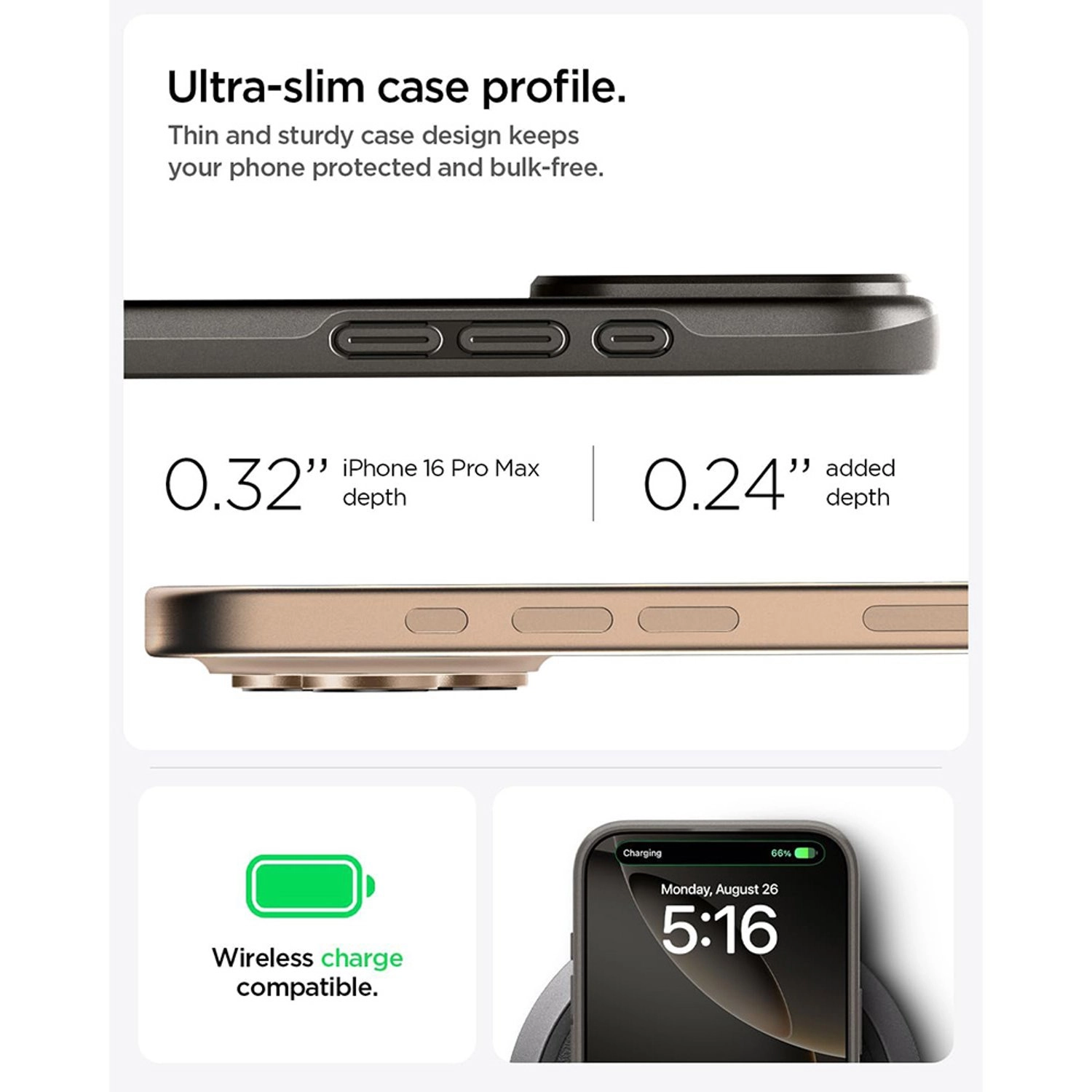 Thin Fit MagFit Case - PC, TPU for iPhone 16 Pro Max