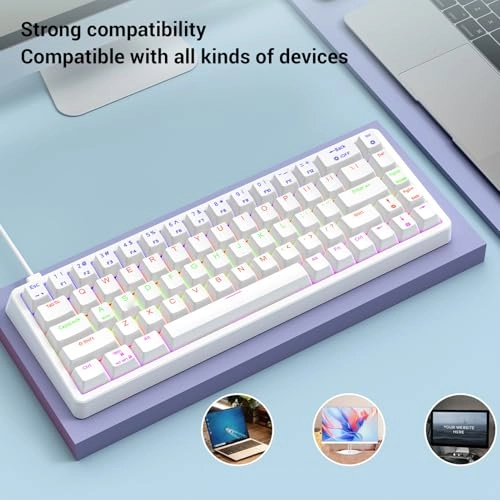 68 Key Wired Mechanical Keyboard