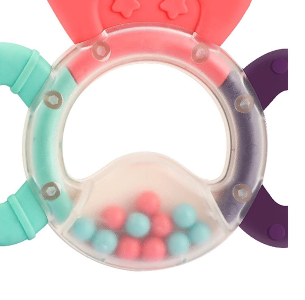 Silicone Baby Teether And Rattle Set
