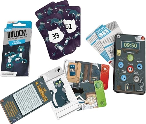Unlock! Short Adventure: In The Head of Sherlock Holmes + The Cat of M. Schrödinger - Card Game (French)