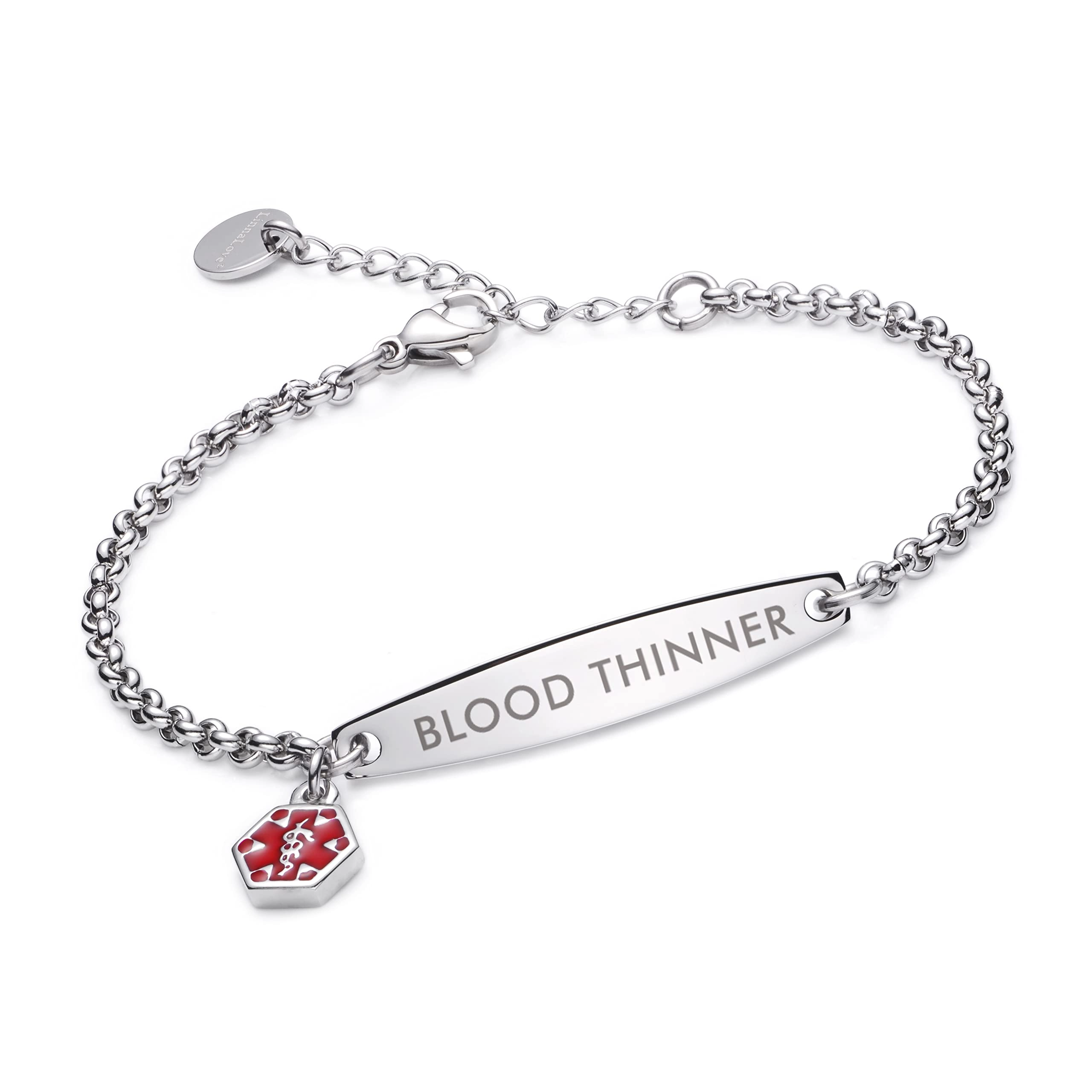 Enamel Silver-Tone Stainless Steel Bracelet