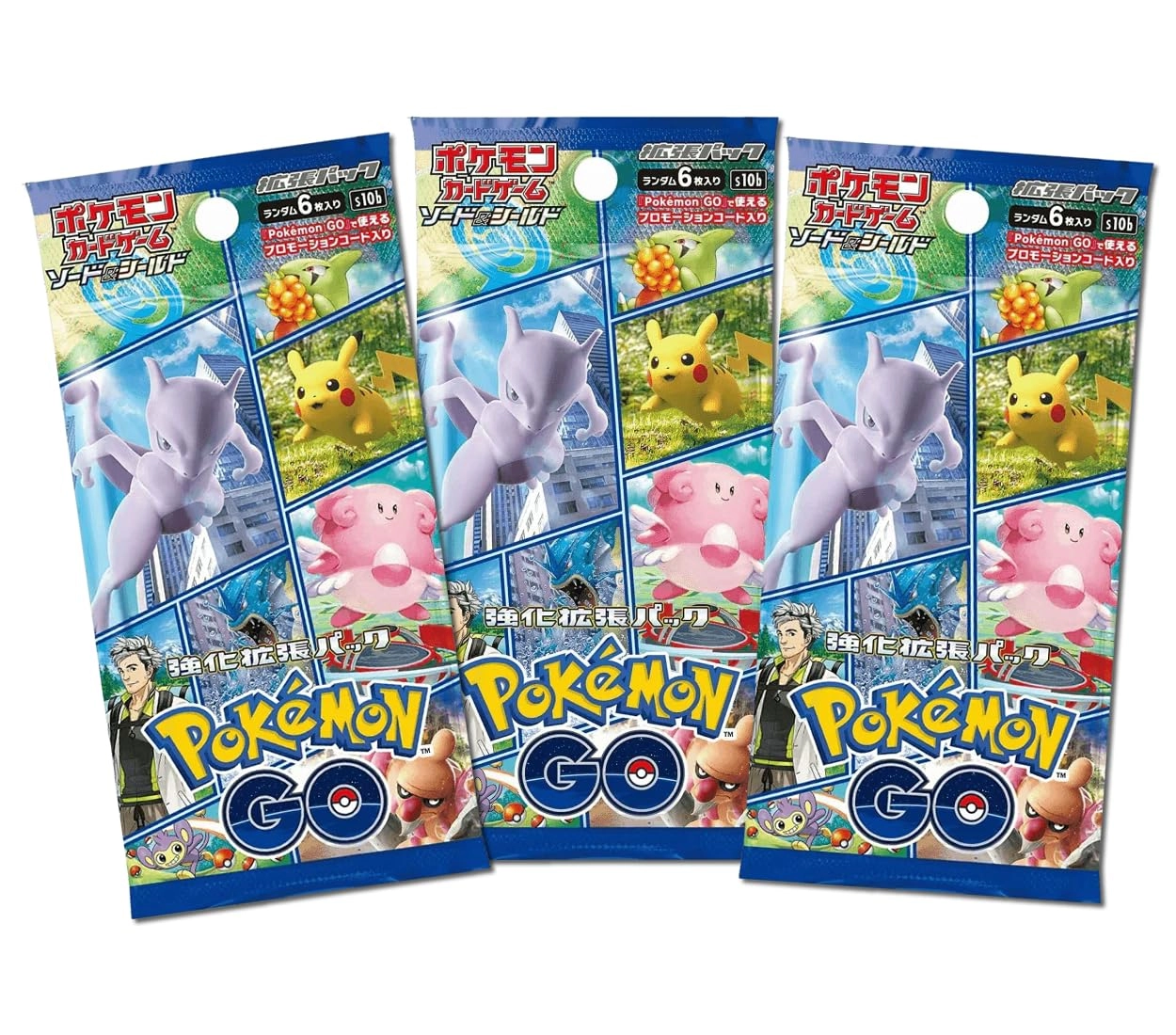 Pokemon GO Booster Pack - 4x 6 cards + Toploader