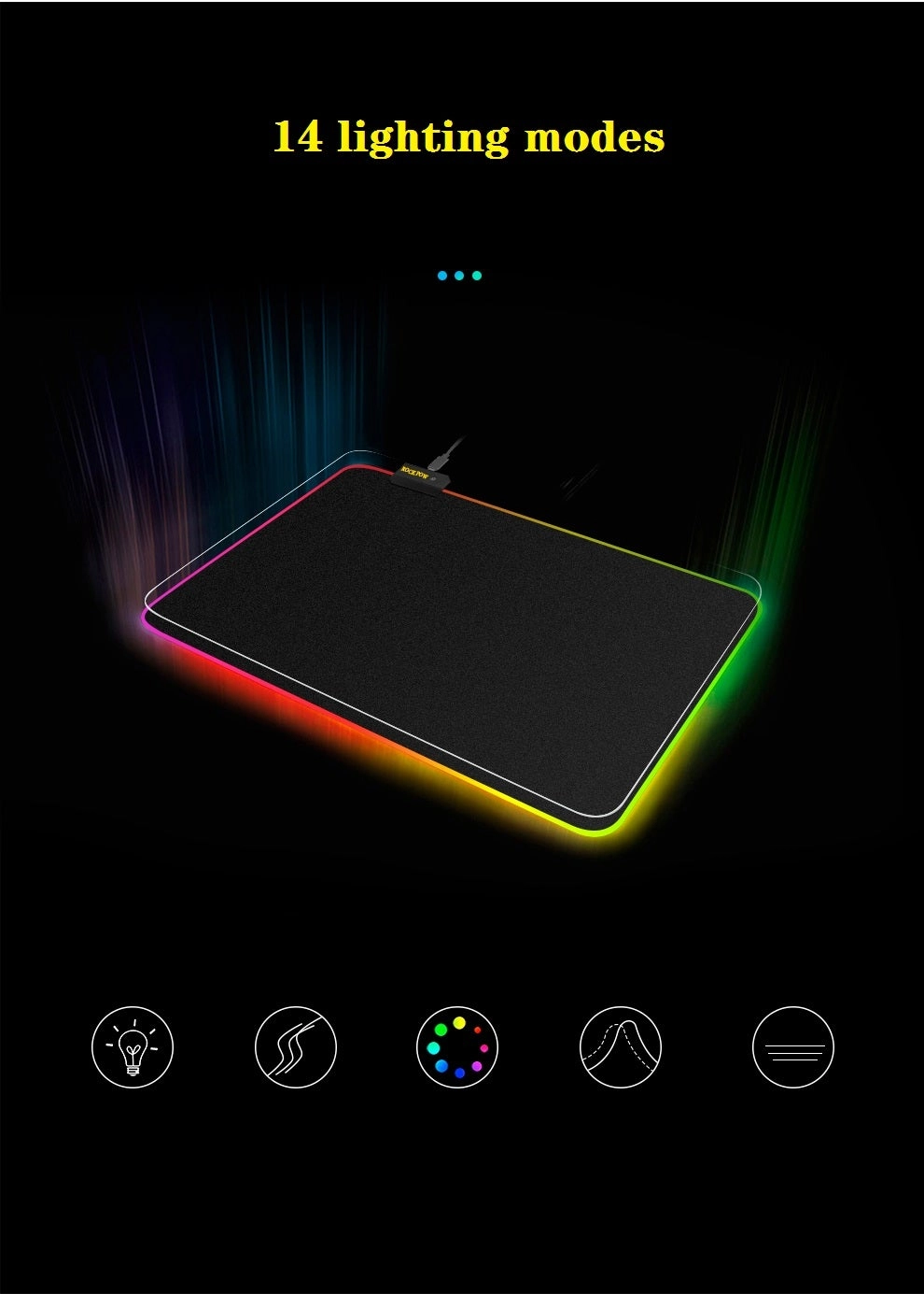 PRGBPad2 Microfiber RGB Gaming Mouse Pad