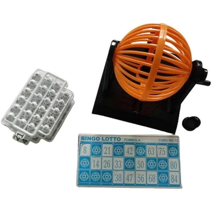 BINGO GAME SET - 48 CARDS 200 CHIPS SPINNER CAGE