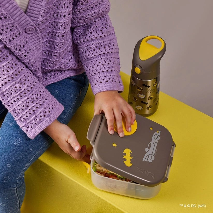 Batman Water Bottle - Silicone Straw 350 ml