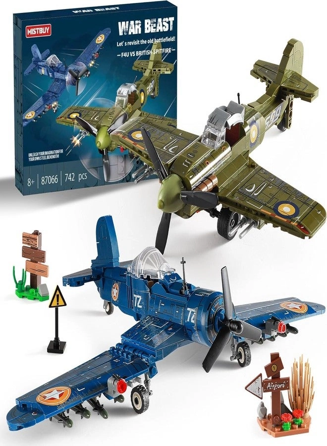 MISTBUY F4U + Spitfire - WW2 Lego