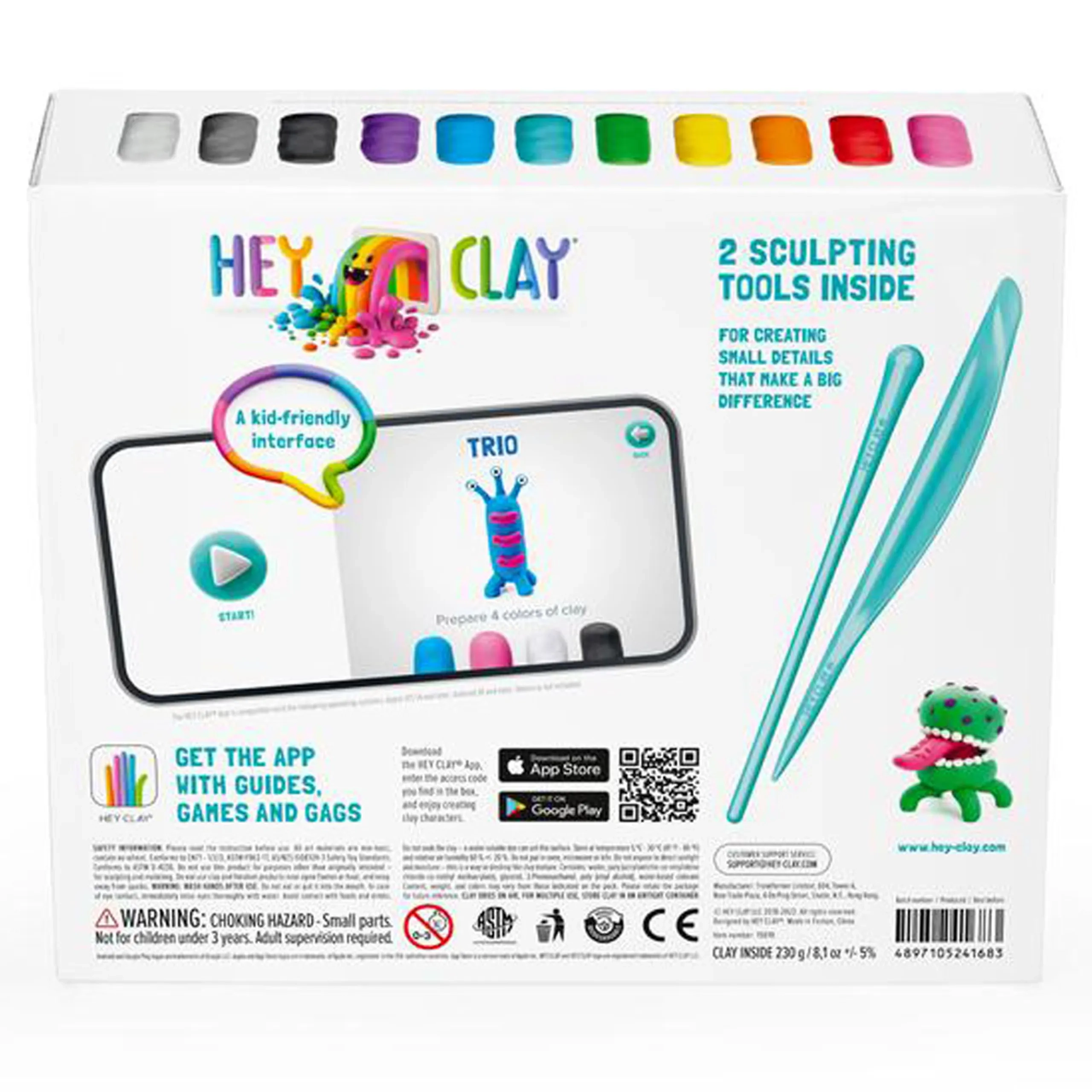 Aliens Modelling Air Dry Clay Kit - 850g 15 pcs.