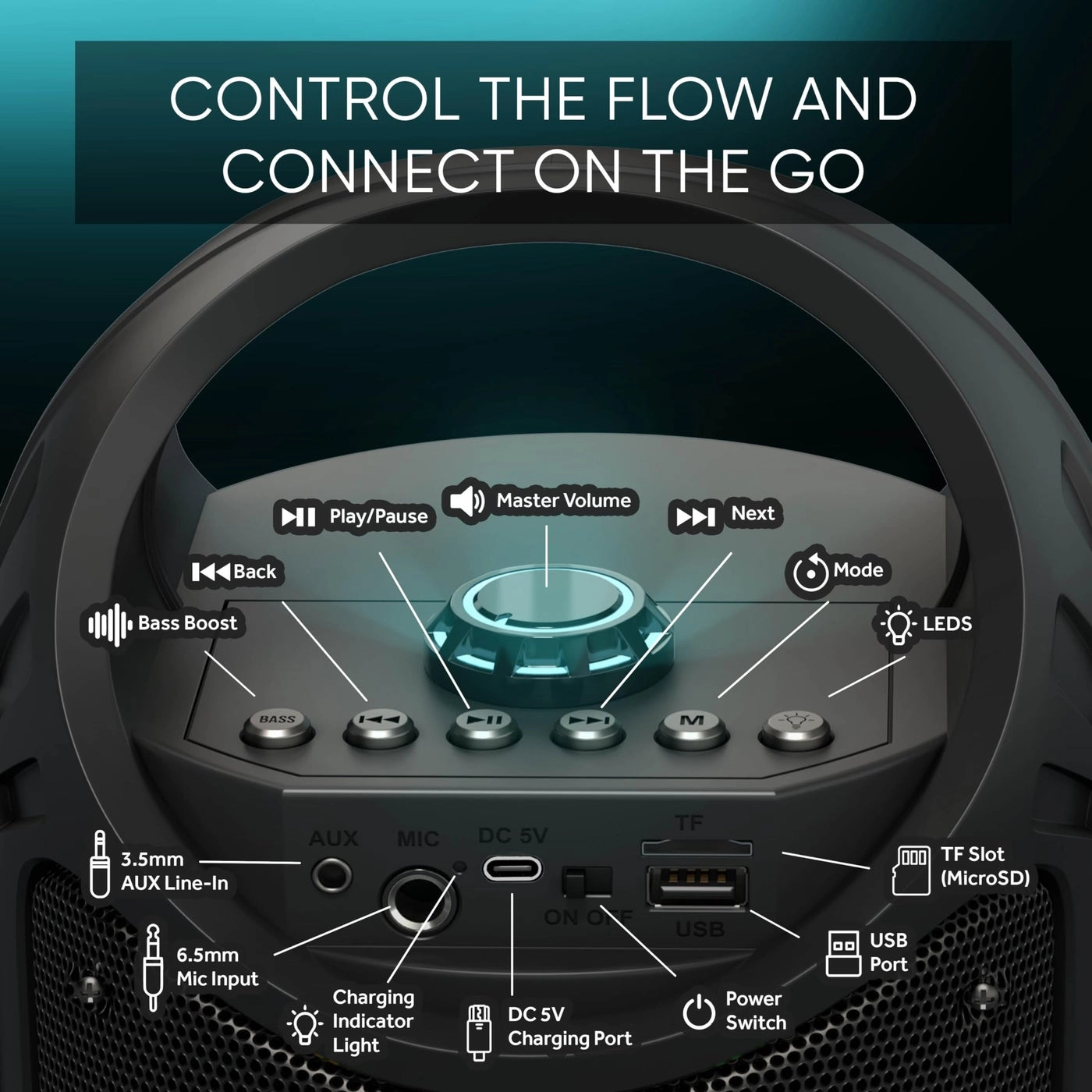 Burletta C10 - 1 Wireless Karaoke Microphone 1 Wired Mic