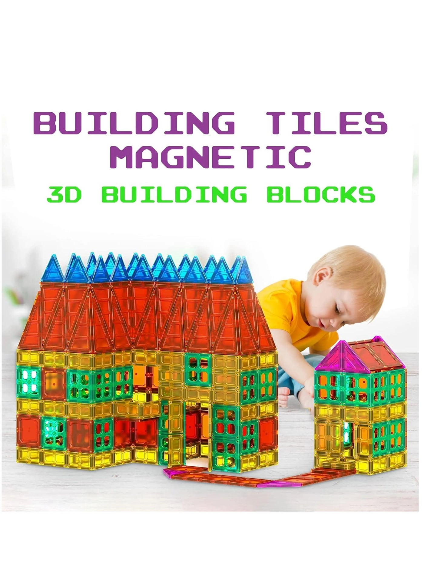 Magnetic 3D Building Blocks - 3+ 120 pieces