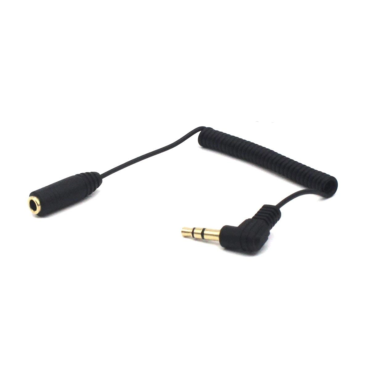 3.5mm TRS Extension Audio Coiled Cable - 30cm Pack