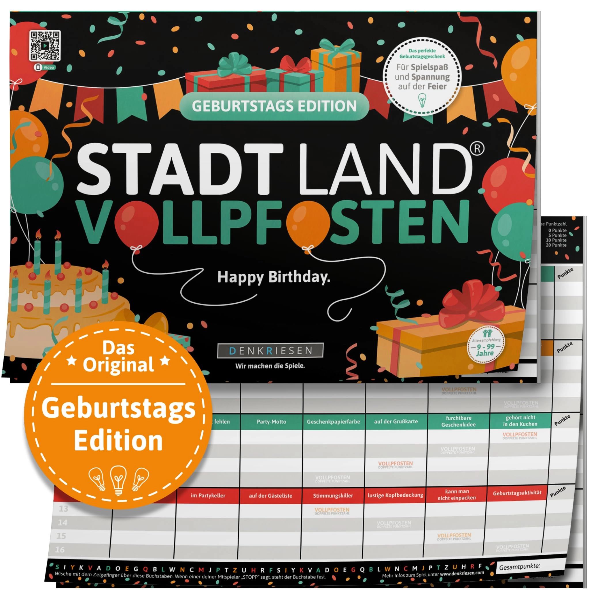 Denkriesen Stadt Land VOLLPFOSTEN®: Birthday Edition (German)