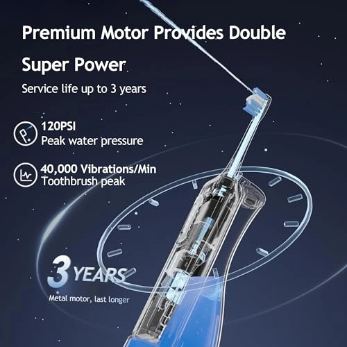 3 in 1 Electric Toothbrush with Water Flosser - 8 Brush Heads 180ML