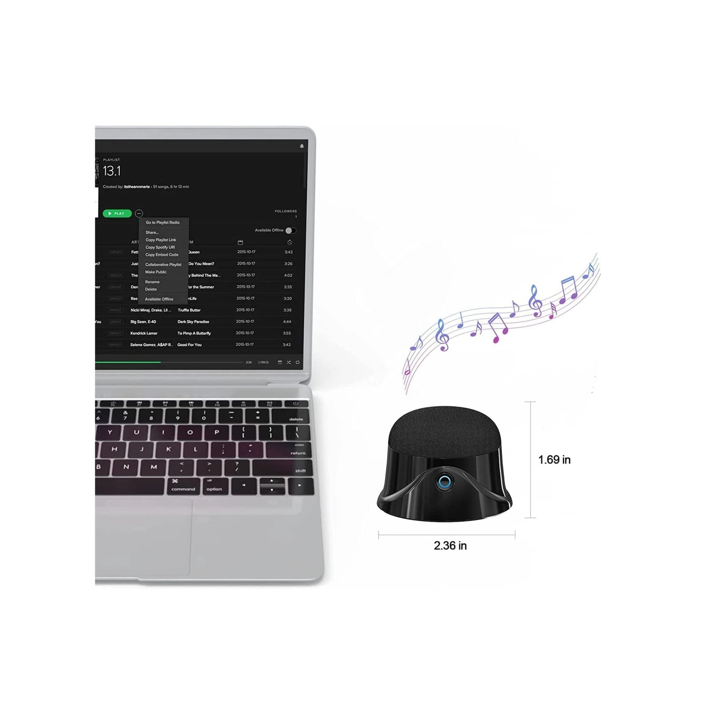 Portable Magnetic Small Bluetooth Speaker - 5W