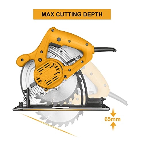 Adjustable Cutting Depth Circular Saw Corded 185mm