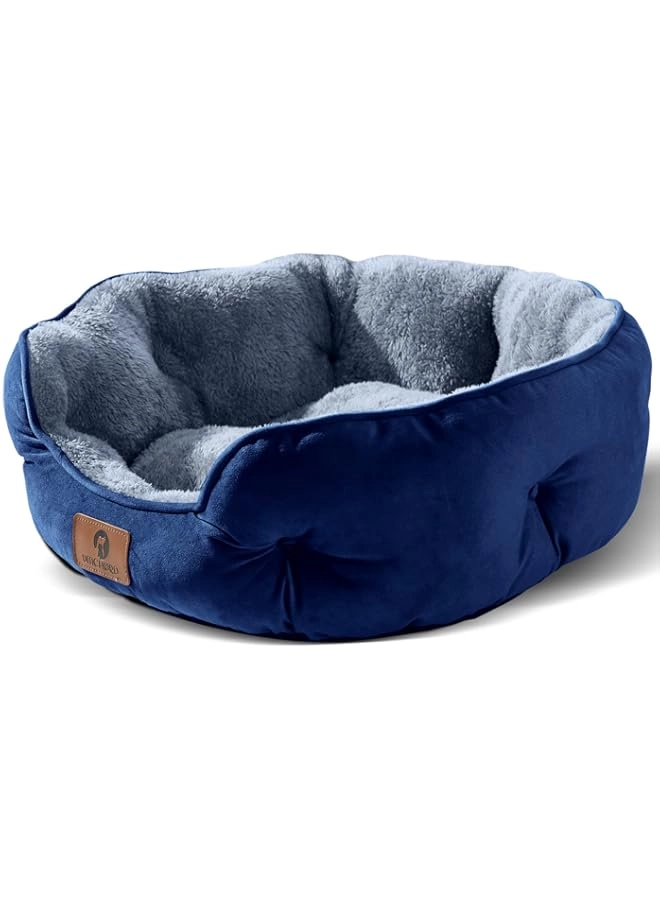 Asvin Small Dog Bed - 20 inches Blue Extra Soft