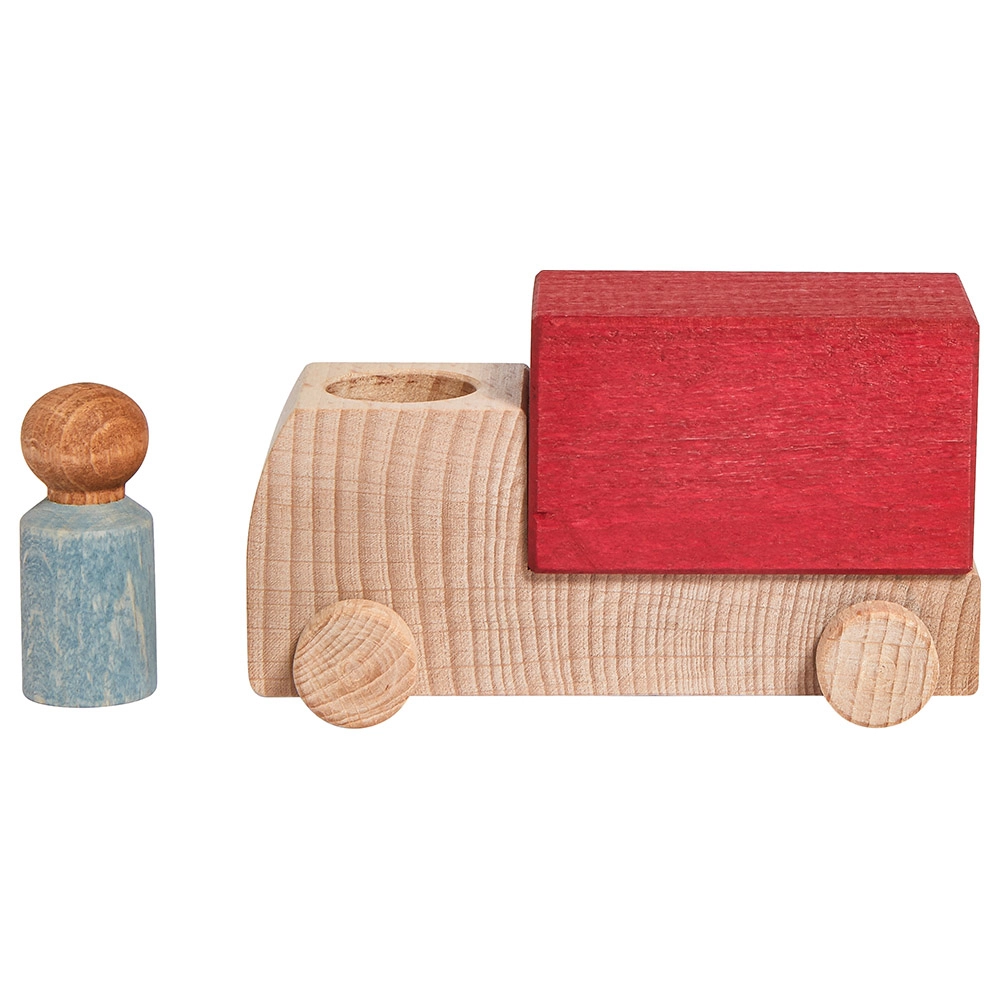 Wooden Truck With Driver - Blue Suitable for 3 years & above