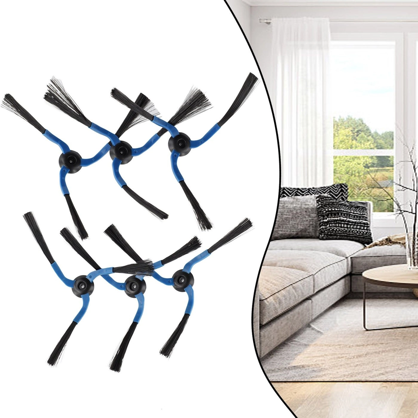 Generic Type A Side Brushes - 3 Pieces Blue Compatible with VC-RM84V SR8845