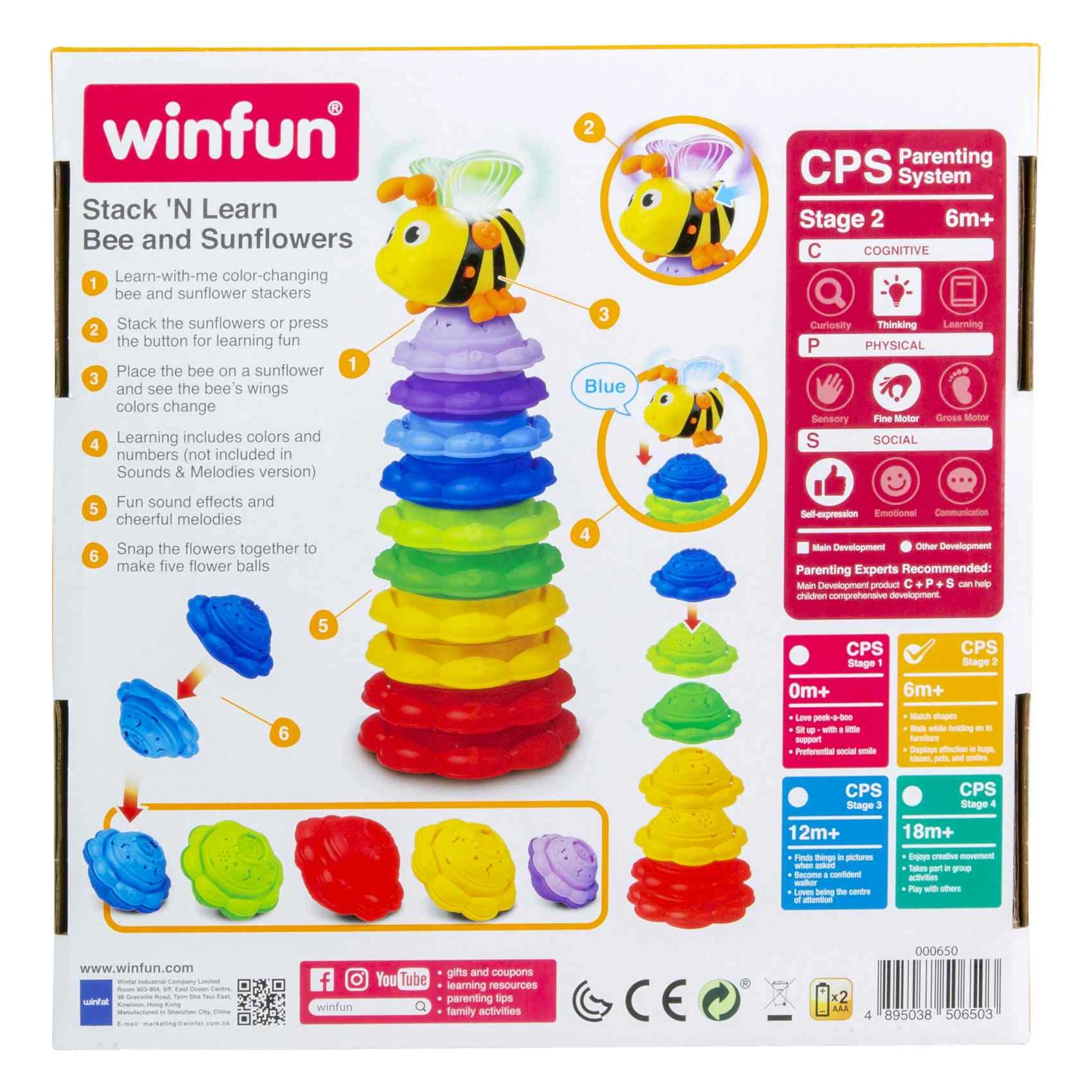Bee And Sunflowers Stack 'N Learn Toy - Suitable for 6 months and above