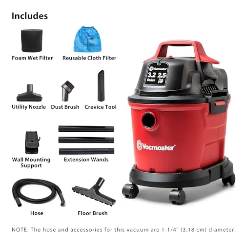 3.2-Gallon 2.5 Peak HP Wet/Dry Vacuum (VHB305M 1101)