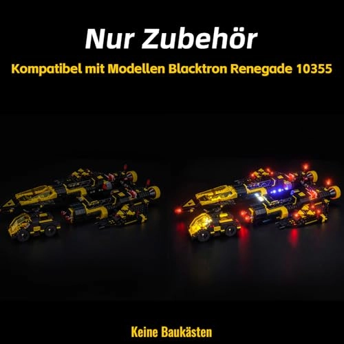 LED Light Set - Compatible with Lego 10355 Blacktron Renegade 7 light sources