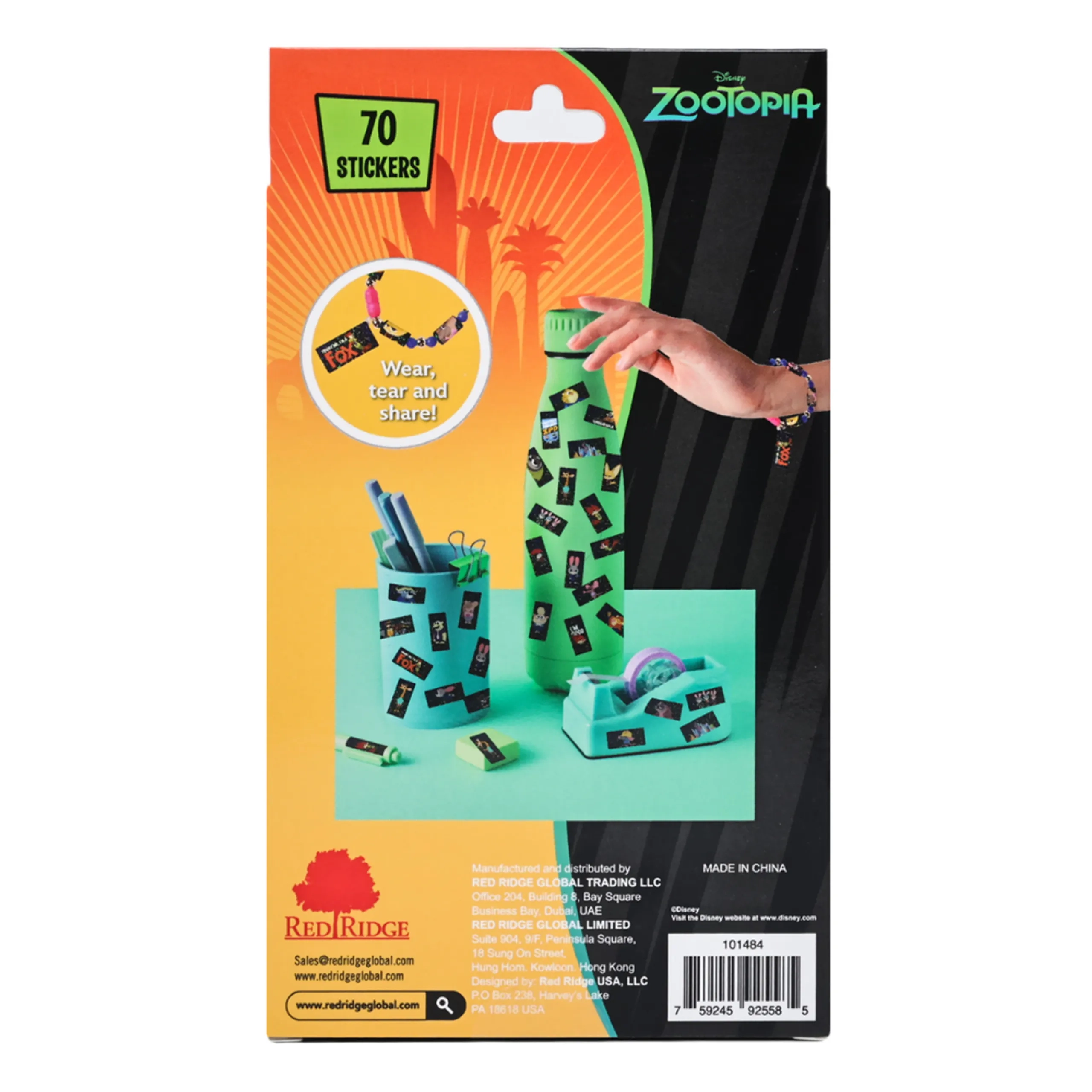 Holographic Stickers On A Roll Bracelet Making Kit - 70pc Zootopia