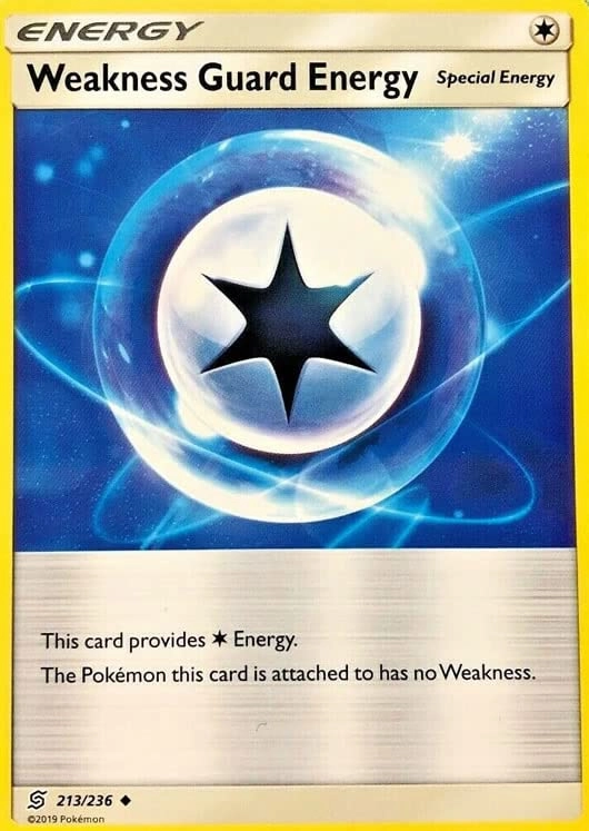 Pokémon Weakness Guard Energy - 1pcs + Toploader