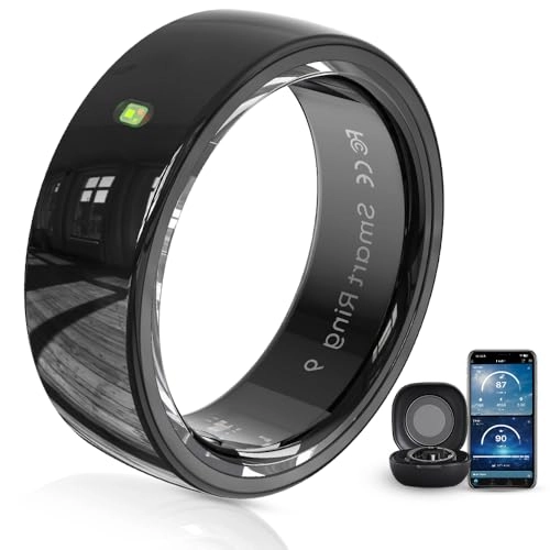 Ceramic Touch Smart Ring - Heart Rate Blood Oxygen 5ATM Waterproof