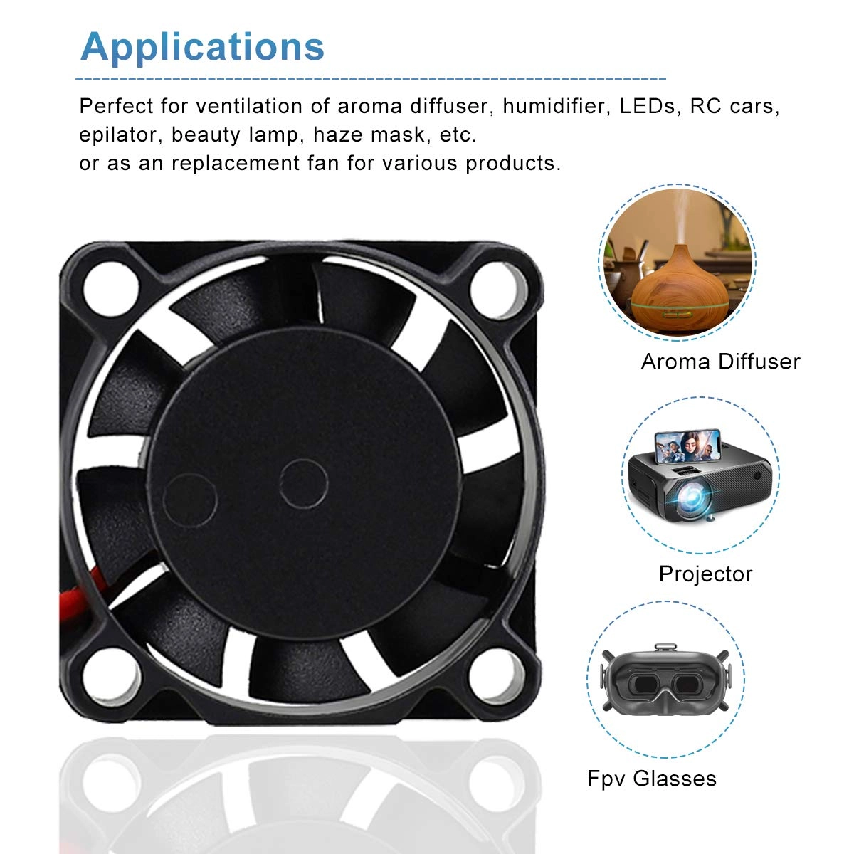 Brushless DC Cooling Fan - 2 Pack 25mm