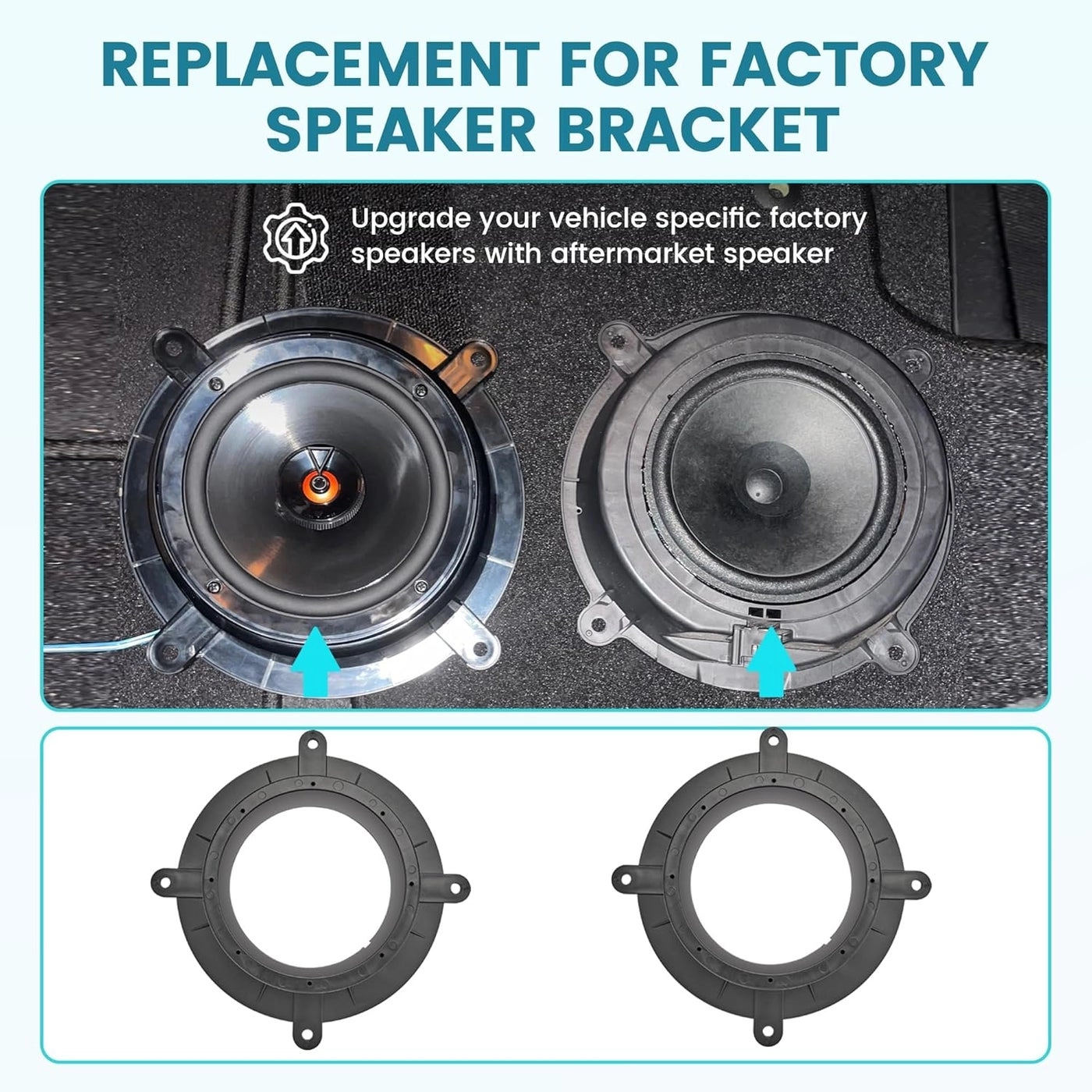 Speaker Spacer Adapter - 6-6.75 inch Front Door for Mazda