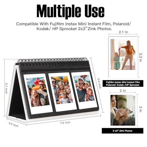 2x3" 96 Pockets Vegan Leather Photo Album