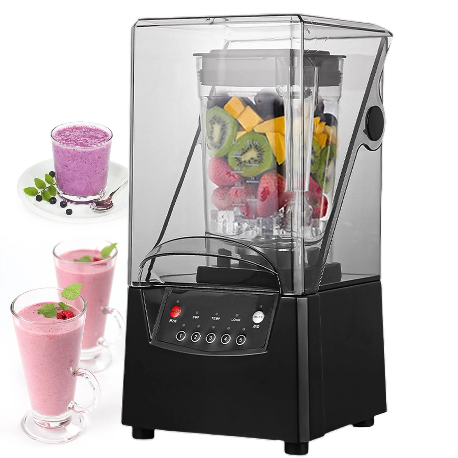 lilishangmao Commercial Smoothie Blender - 2200W