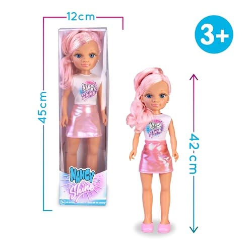 Fashion Doll - Long Hair Metallic Pink Hair Ages 3+