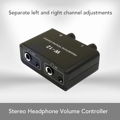 Stereo Volume Controller - Portable Stepless Volume Control 3.5mm/6.35mm