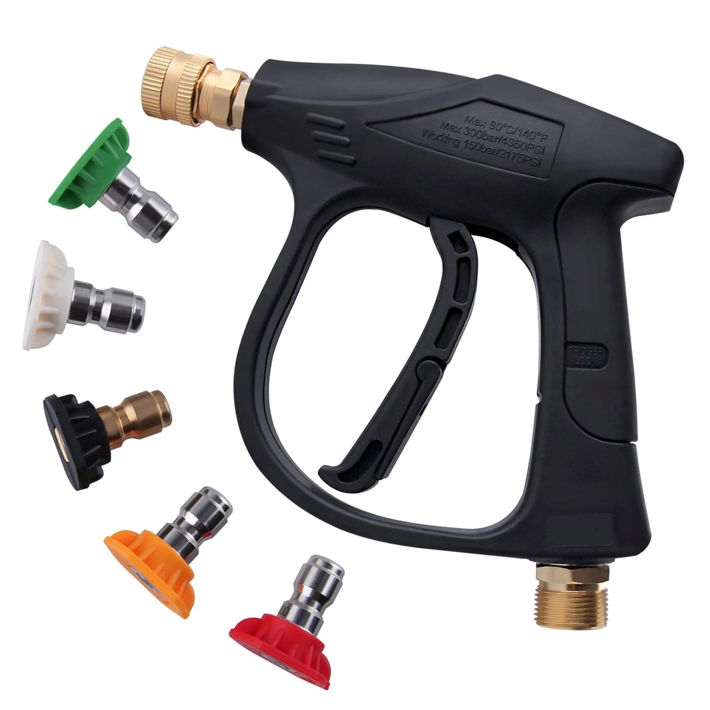 Short Pressure Washer Gun - 4350PSI Swivel M2214