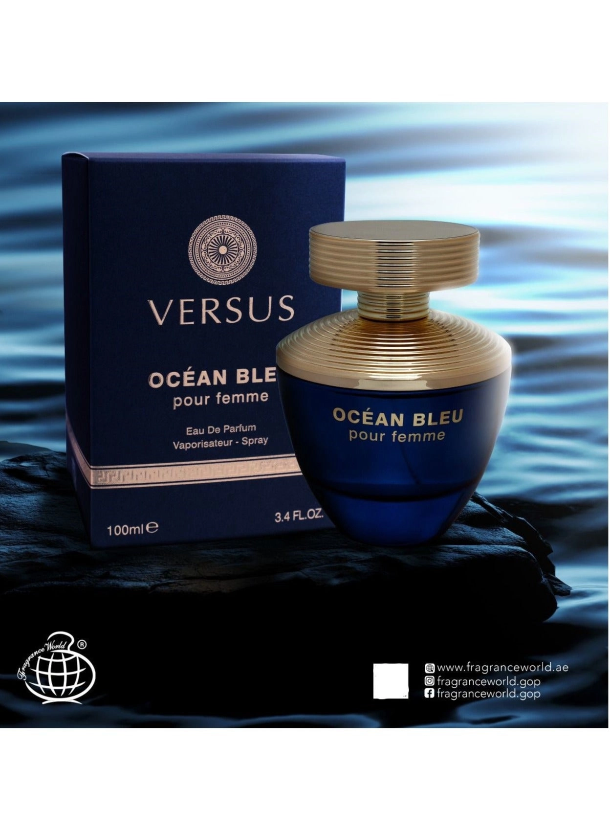 Fragrance World Versus Ocean Bleu Pour Femme - Eau de Parfum 100ml