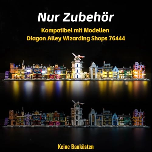 LED Light Set - Compatible with 76444 Diagon Alley Wizarding Shops Battery Powered