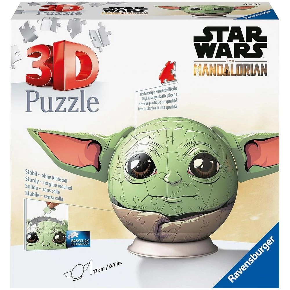 RAVENSBURGER PUZZLES Mandalorian Grogu 3D Puzzle (11556-3) - 72 pcs