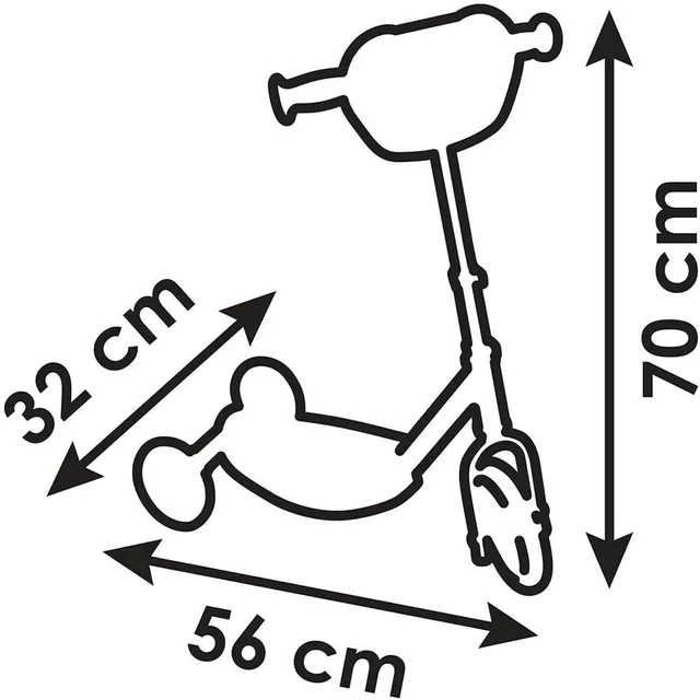 Disney Princess Scooter - 3-Wheel 67/70 cm