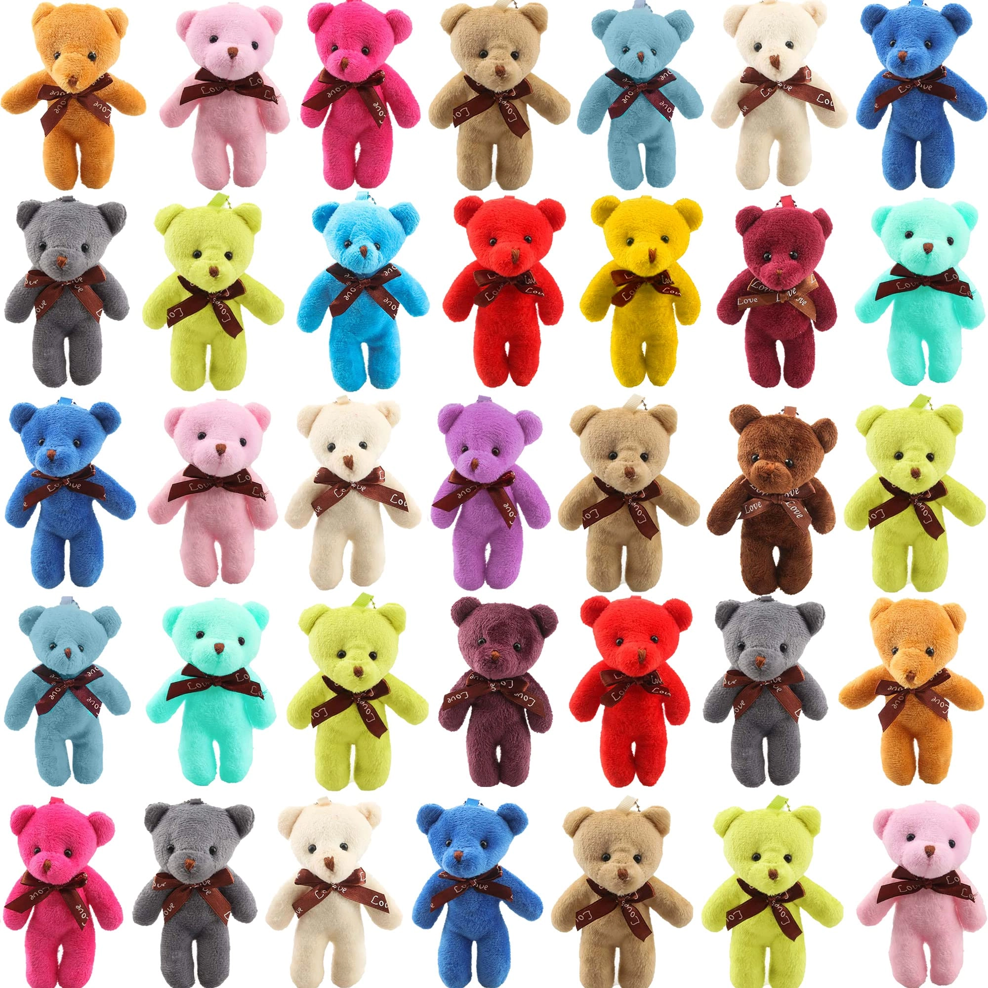 Haconba Teddy Bear 12 cm Plush - 51 Pack Mini